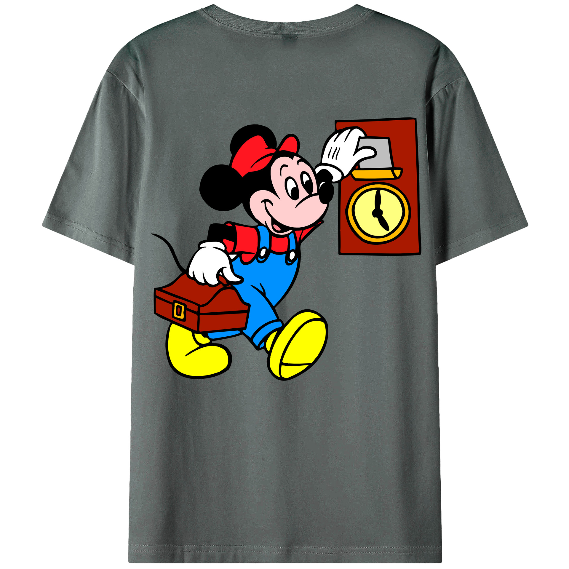 （画像用） ミッキーマウス Mickey Mouse 綿100％半袖Tシャツ（背面プリント）